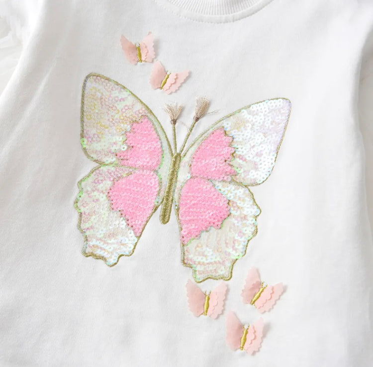 Sequined Butterfly Sweatshirt